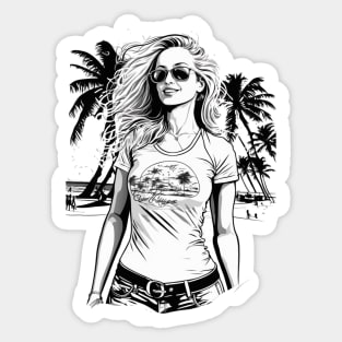 Beach Girl - Original Artwork Sticker